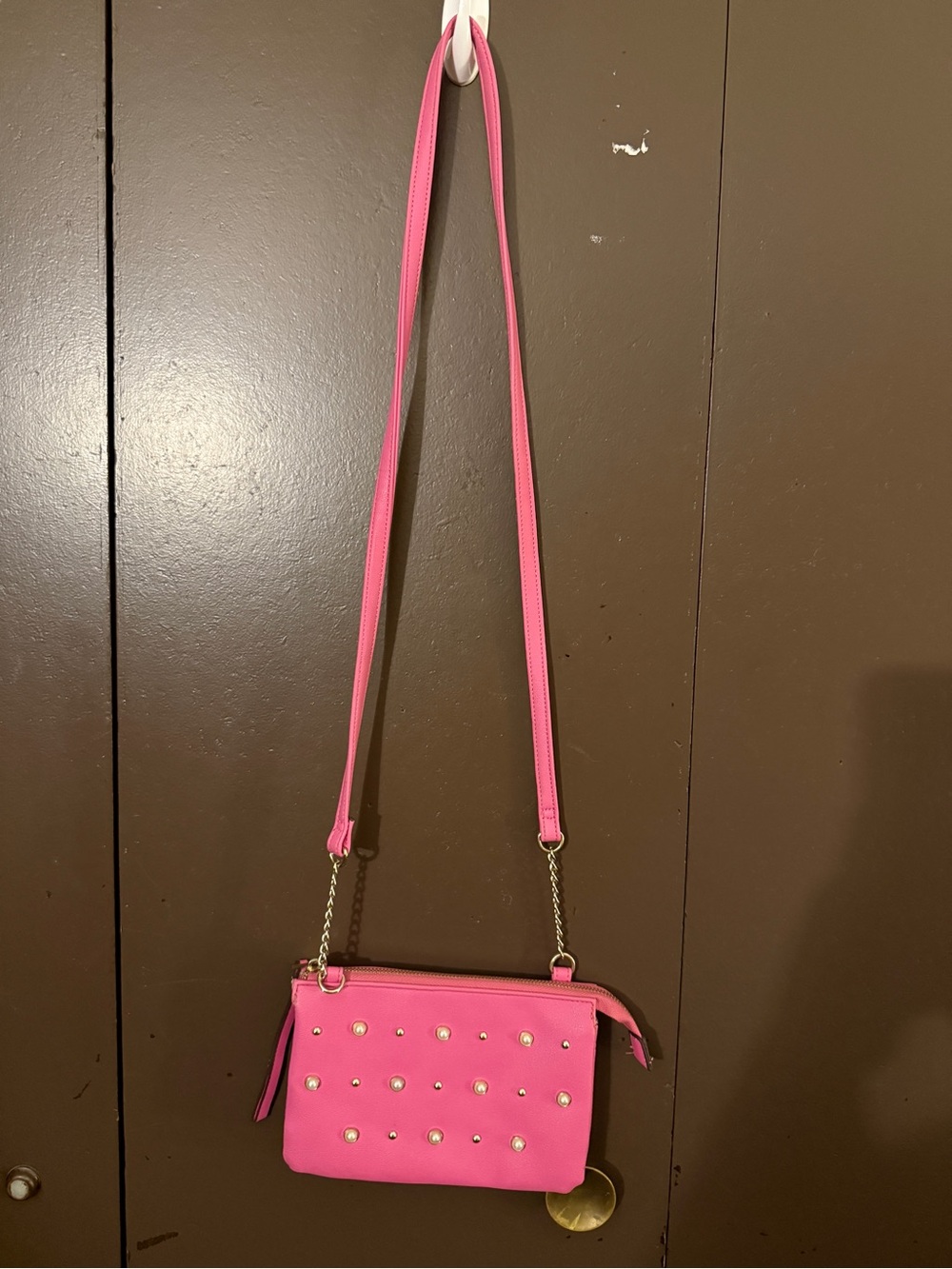 Juicy Couture Hot Pink Studded Crossbody Bag